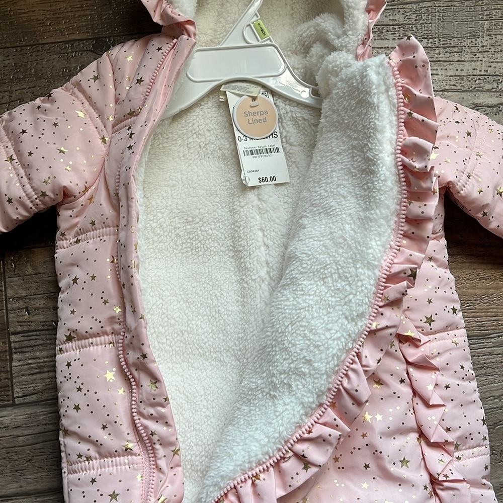First impressions Baby Girls Ruffled Snowsuit, Created for Macy's